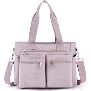 YouNuo Nylon Tote Bag for Women, Zippered Work & Travel Crossbody, Large Handbag